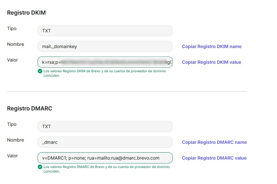 configuracion registro dmarc dkim